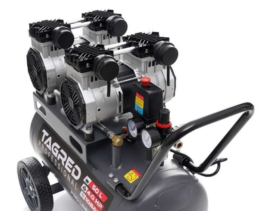 10bar sprężarka bezolejowa 50l 4 tłoki kompresor bezolejowy 50l 4tłoki