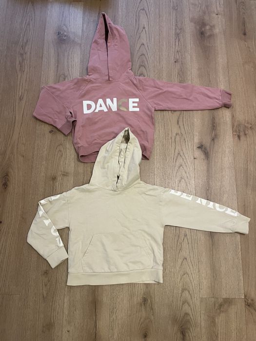 Zestaw 2x bluza z kapturem dla dziewczynki r. 122