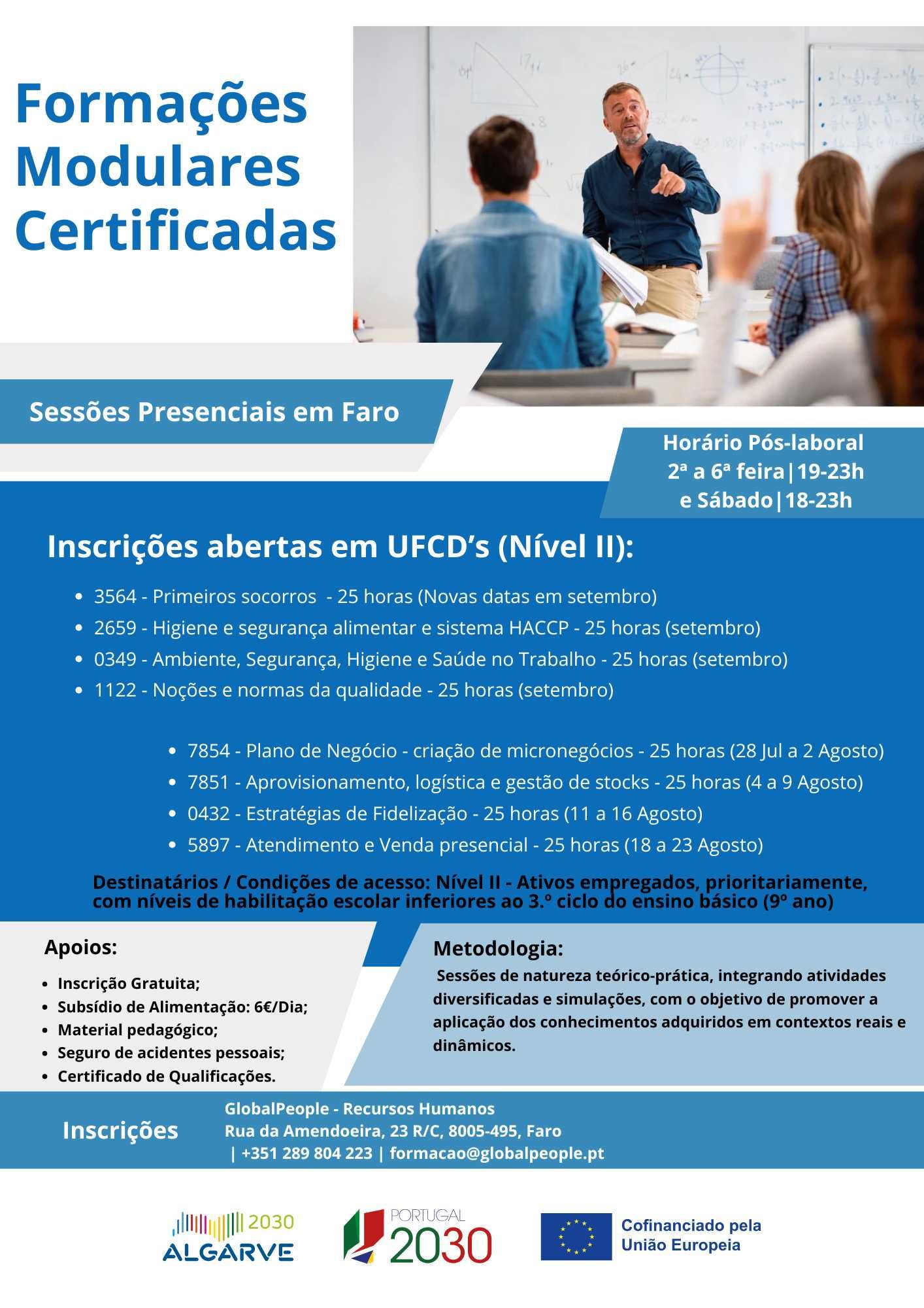 Gratuitas | Formações Certificadas Online/Presenciais - Algarve