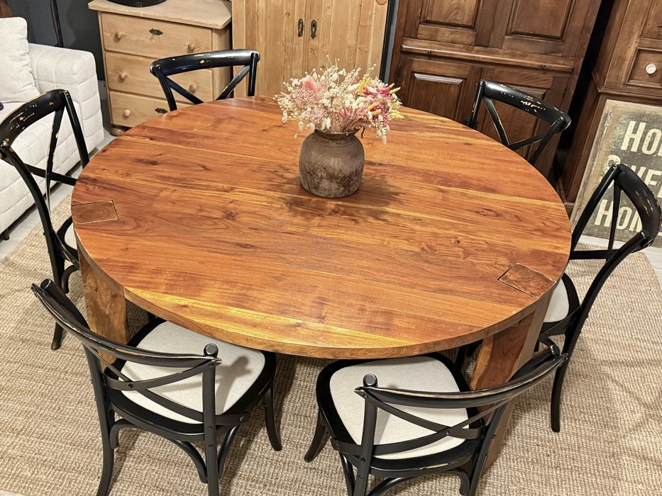 mesa, jantar, refeições, sala, oriental, indiana, pau rosa, rústica