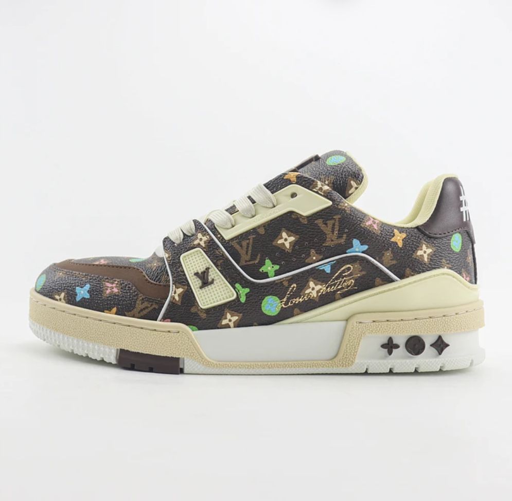 Louis Vuitton Trainer Marrom – Monograma Colorido