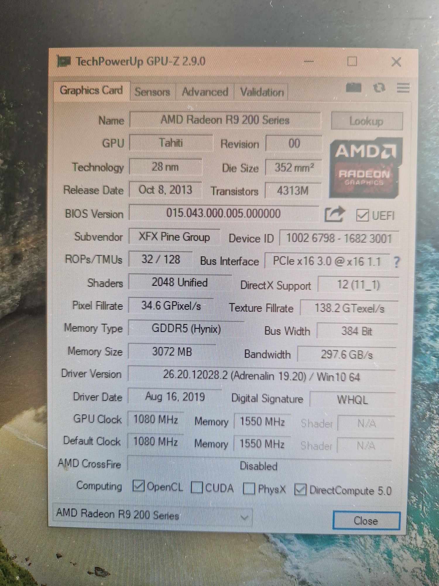 XFX R9 280X 3GB  Відеокарта  Стан гарний