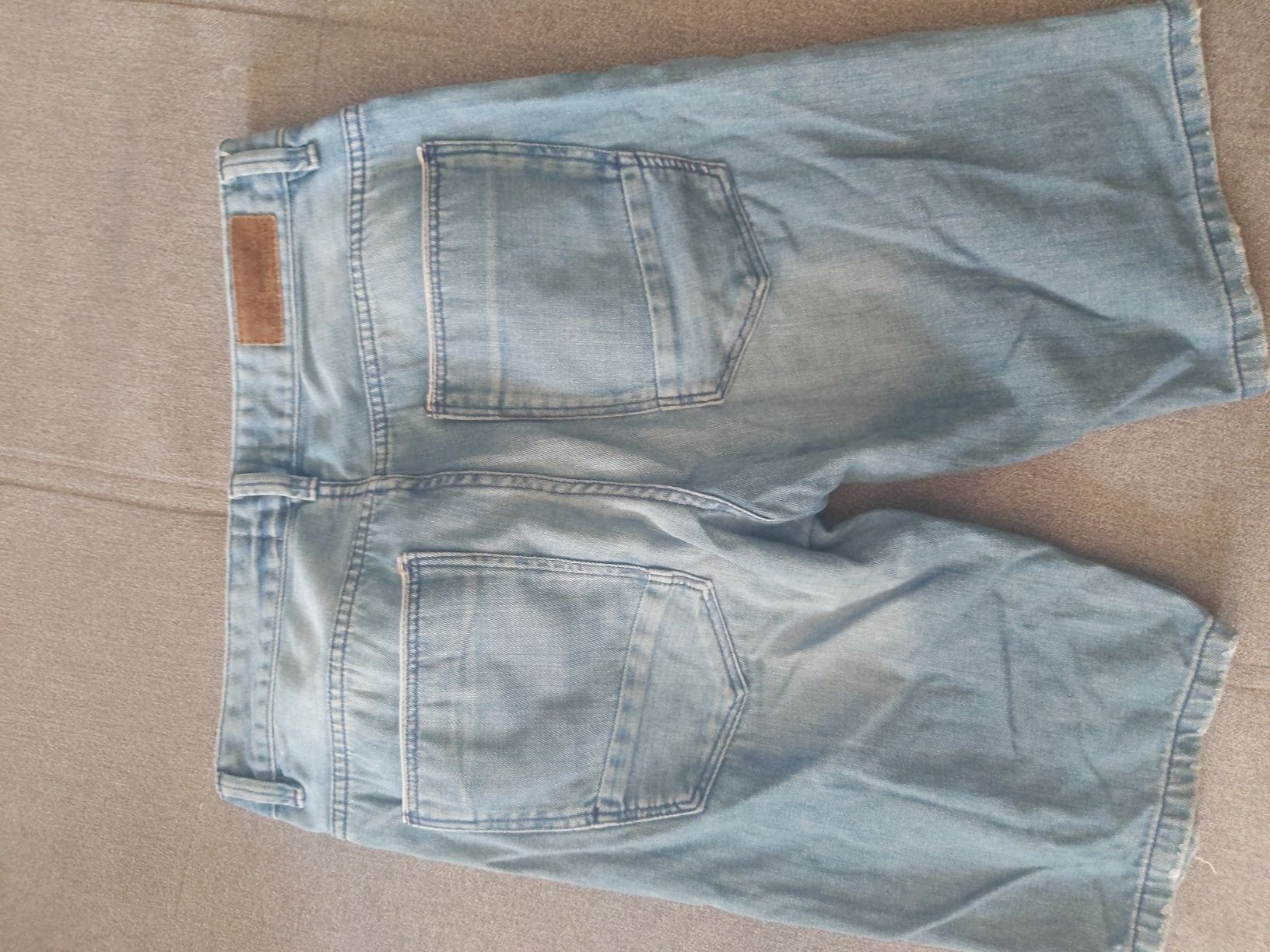 Spodenki męskie jeansowe W34 Bershka jasny jeans