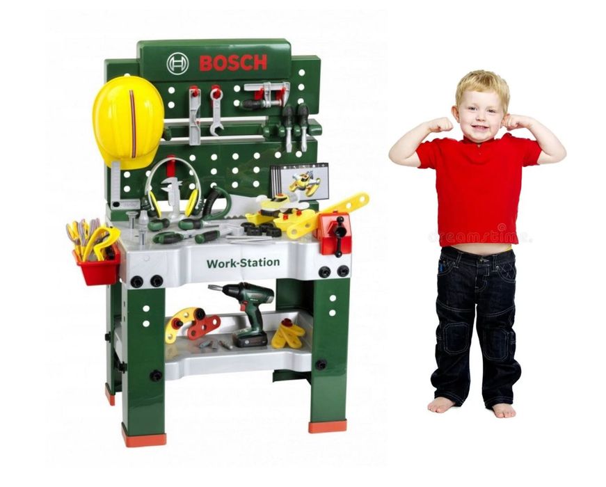Warsztat Z Narzędziami Bosch Klein 8469 Z Wkrętarką Dla Dzieci Prezent