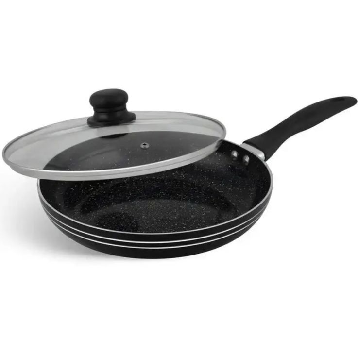 Сковорода 22 см із кришкою UNIQUE UN-5163 з антипригарним покриттям