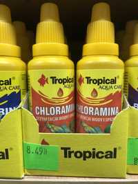 Chloramina dezynfekcja wody i sprzętu akwarystycznego tropical 30 ml