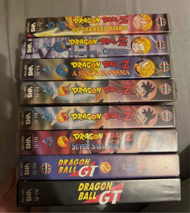 8 cacetes VHS Dragon Ball