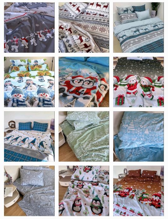 Новорічні постільні комплекти з бязі люкс,  усі розміри,  бавовна  10