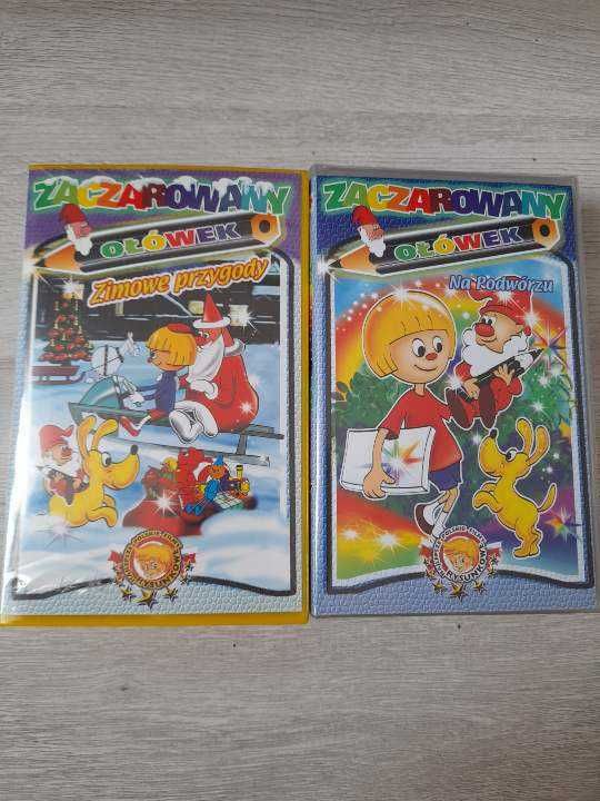 Kasety vhs bajki 9 szt. Zaczarowany ołówek, Krecik , Bolek i Lolek