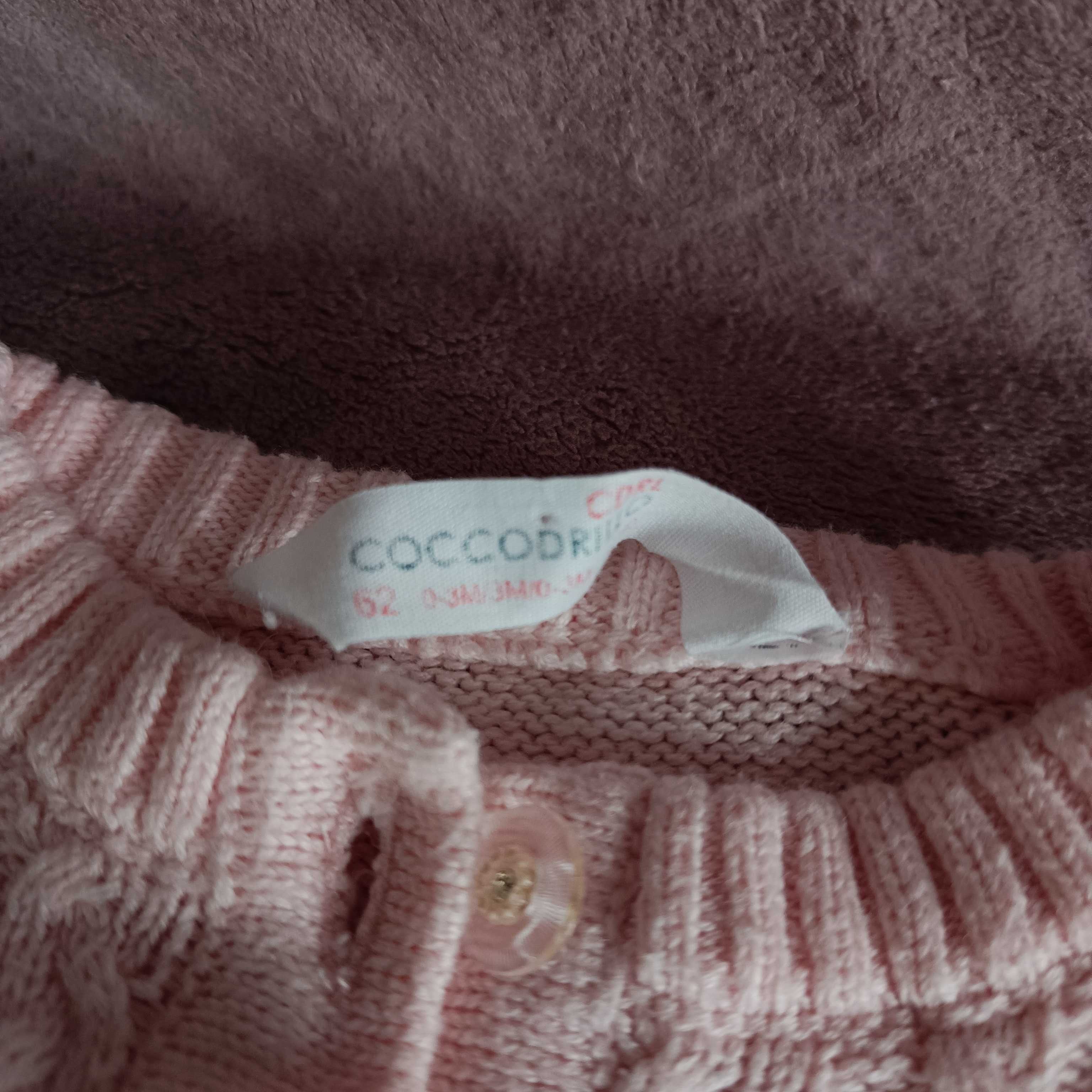 Sweter rozpinany niemowlęcy, legginsy Cocodrillo, rozmiar 62
