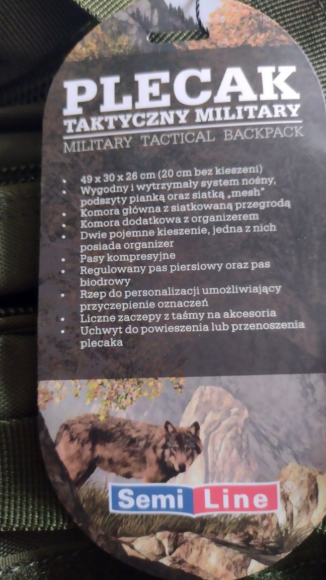 Plecak taktyczno militarny Semi line