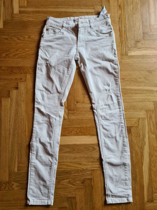 Білі стильні джинси, щільний котон