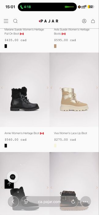 Жіночі шкіряні ботінки Pajar Canada kacharovska loro piana moon boot