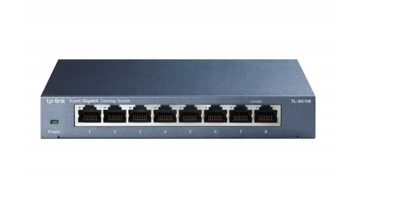 NOWOCZESNY SWITCH Tp-Link TL-SG108 Gigabit 8x Protów *Wyprzedaż*