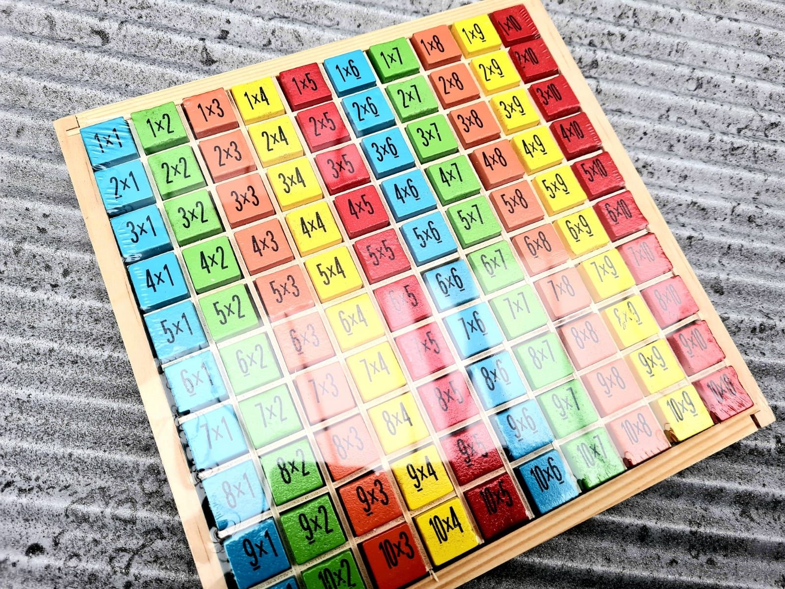 Nowa drewniana kolorowa Tabliczka Mnożenia dla dzieci - zabawki