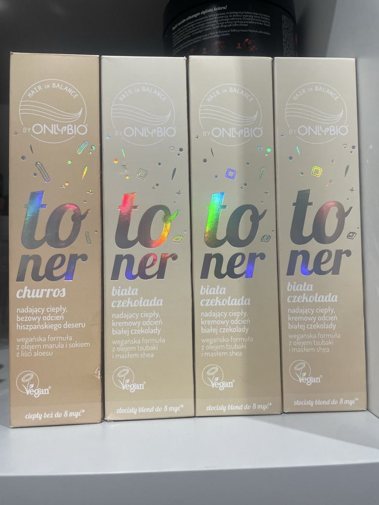 Toner blond odżywczy hit Biała czekolada Churros Zestaw only bio 4 szt