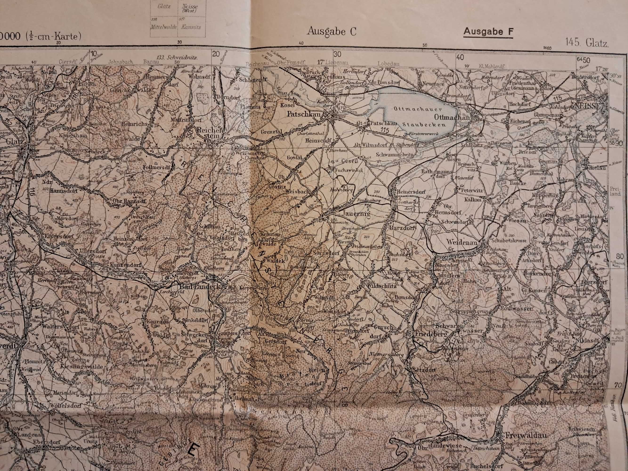Stara Mapa - 1940r - Provinz Schliesen - 1 : 200.000