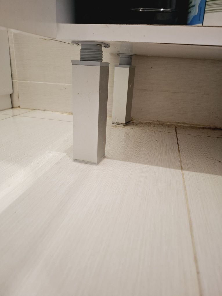 Okazha ! Szafka łazienkowa 47 cm pod umywalkę biały połysk stojąca reg