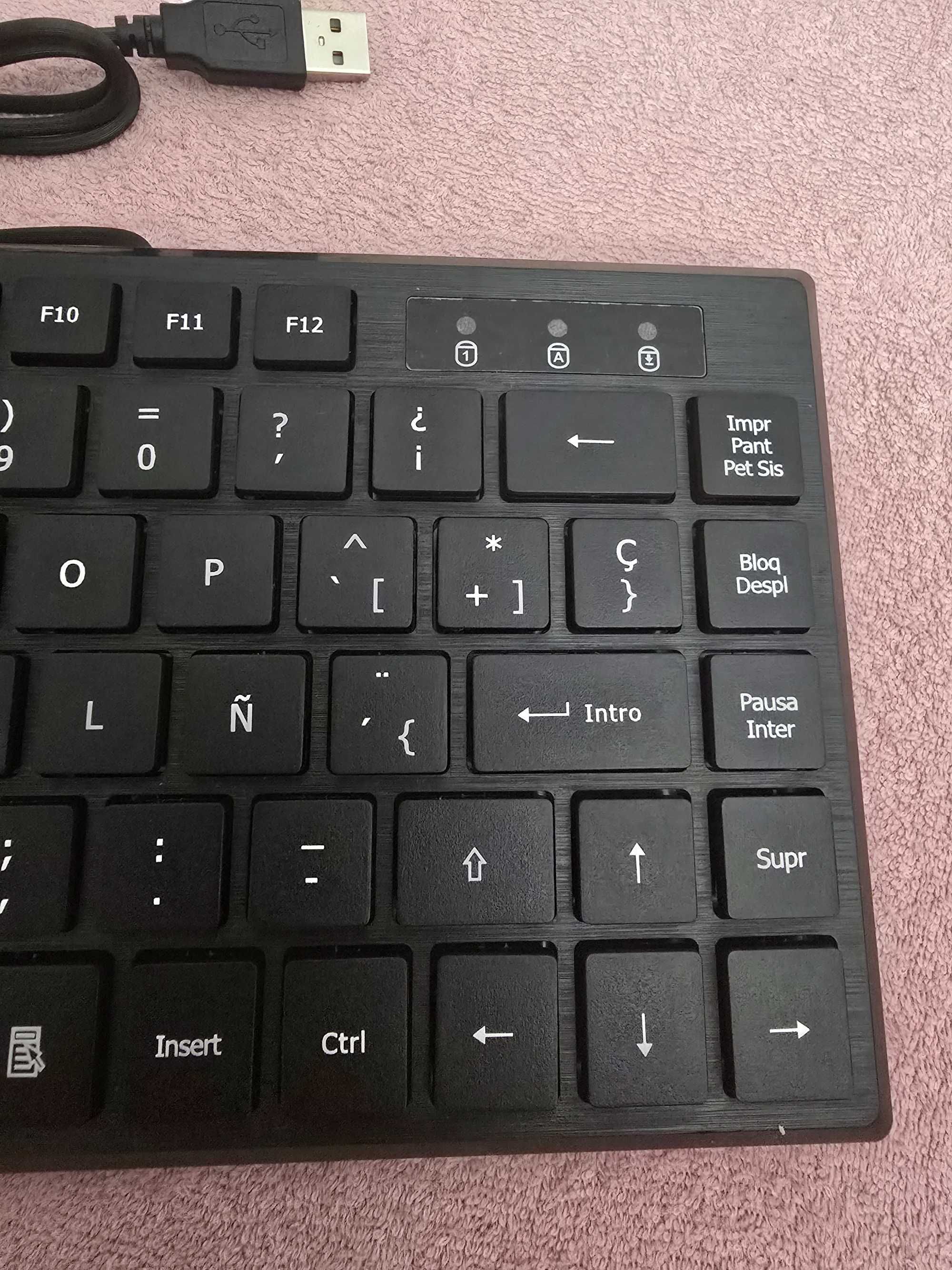 Mini USB klawiatura QWERTY czarna - klawiatury