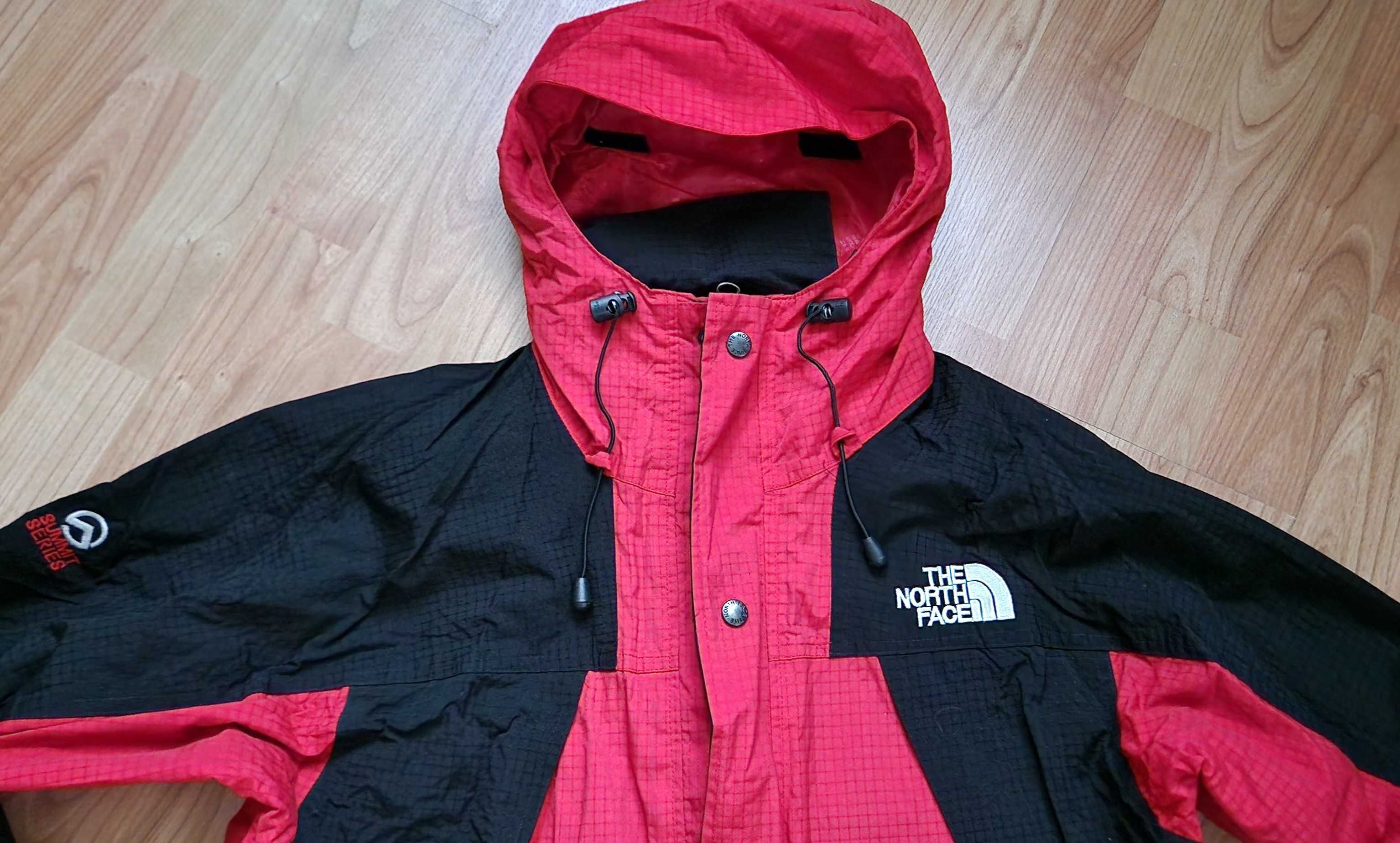 Czerwono czarna kurtka męska waterproof The North Face S gore-tex