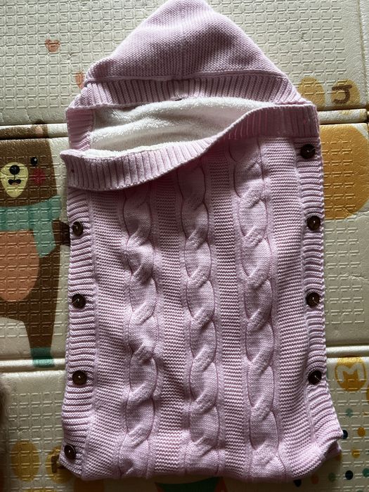 Дитячий теплий конверт плед хутро на виписку в люльку в коляску Турція