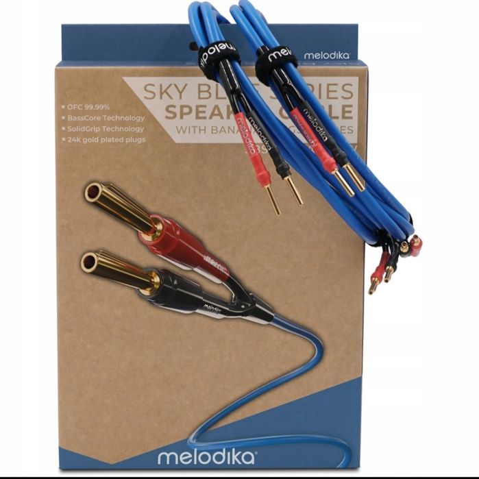 Melodika SBC2530, kable głośnikowe, 2x3m, Blue sky