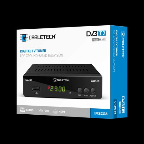 NOWY Tuner Dekoder DVB-T2 H.265 HEVC Cabletech FullHD USB HDMI EURO