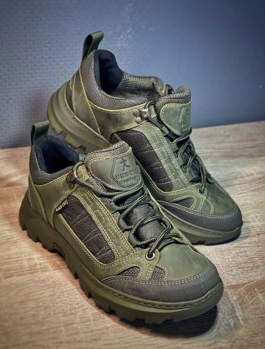 Тактические демисезонные армейские кроссовки ВСУ кожаные койот военные