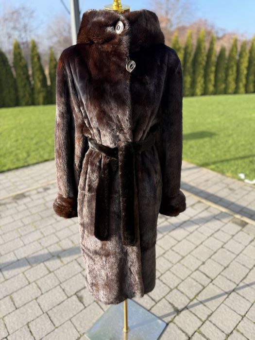 Futro naturalne z norek L XL