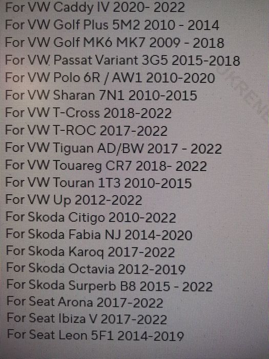 Задня кришка склоочисника для VW, Skoda, Seat