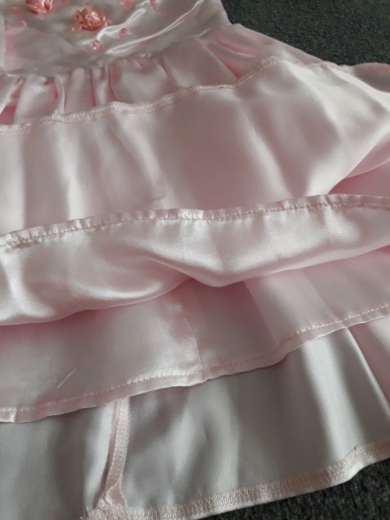 Дитяче БВ святкове рожеве атласне плаття сукня р.104 для дівчинки
