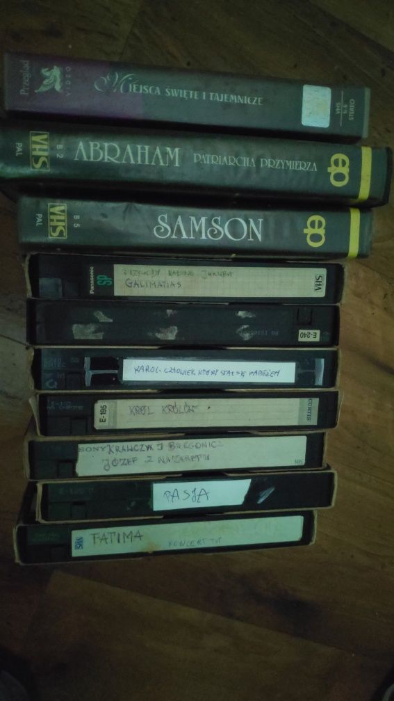Zestaw kaset vhs, Samson, Abraham, Ten wspaniały świat.