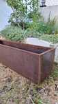 Floreira em Aço Corten+ oferta de estrutura para a base em madeira