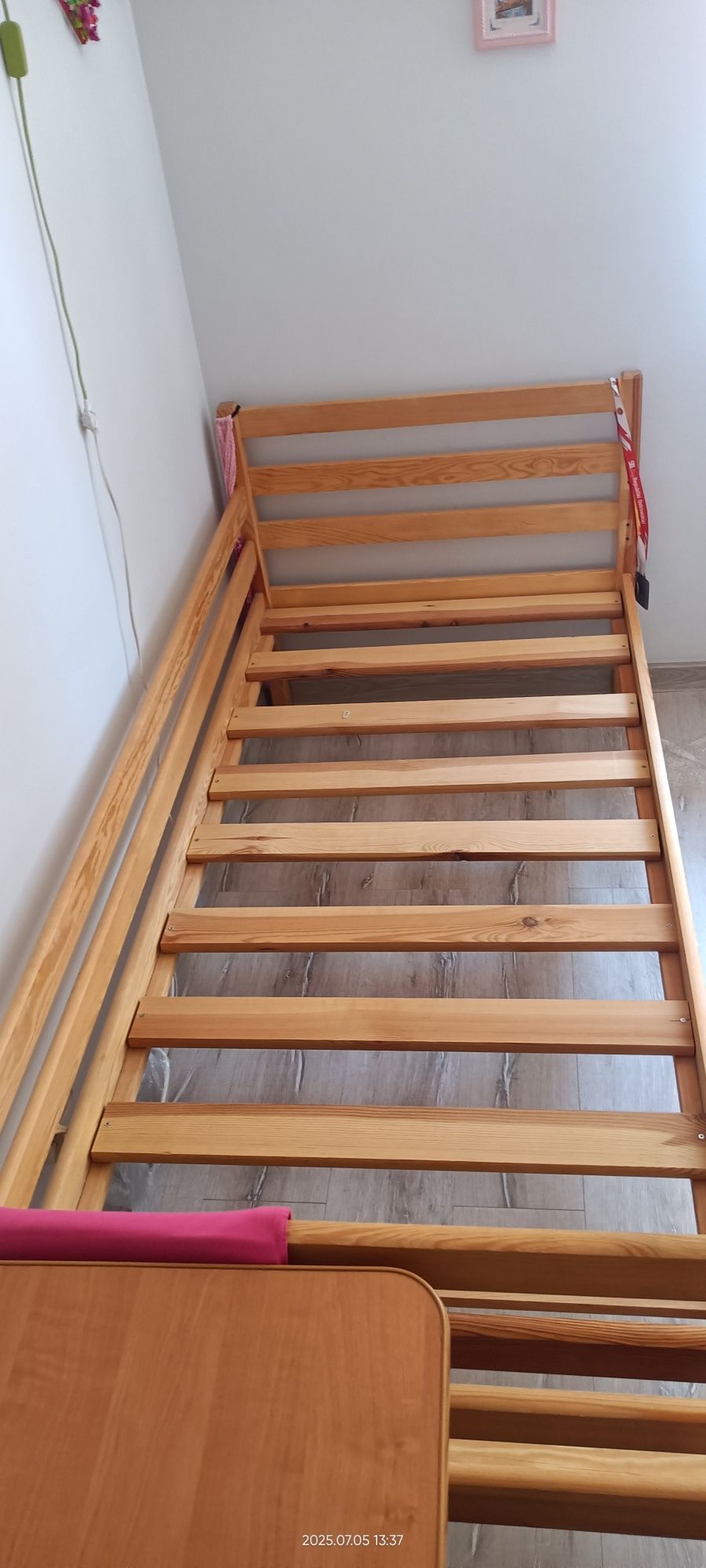 Łóżko piętrowe Gufi pod materac 180x80 - sosna