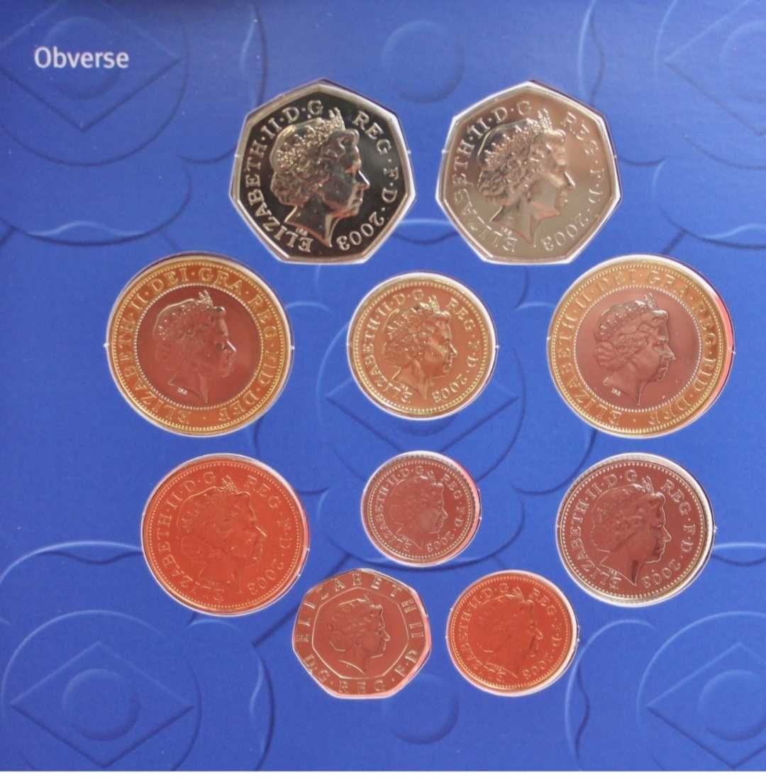 Набор монет великобритании 2003 Brilliant uncirculated coin collection