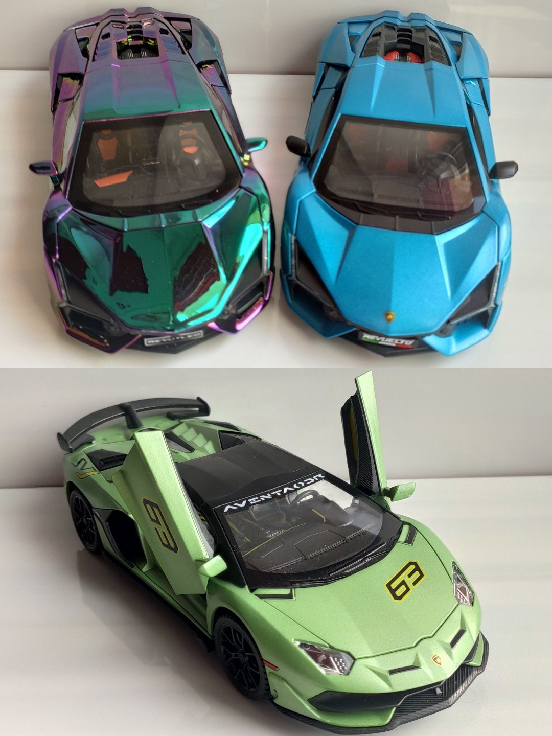 Масштабна модель Lamborghini Aventador Revuelto Sian Nissan GTR