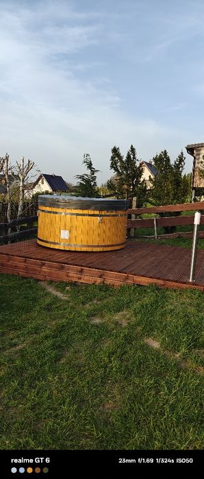 Domek letniskowy nad jeziorem Wawrowice jacuzzi bania