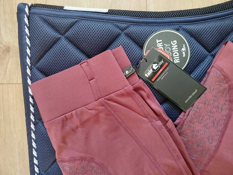 Breginsy jeździeckie ocieplane FP KINGA burgundowe, rozm. 36