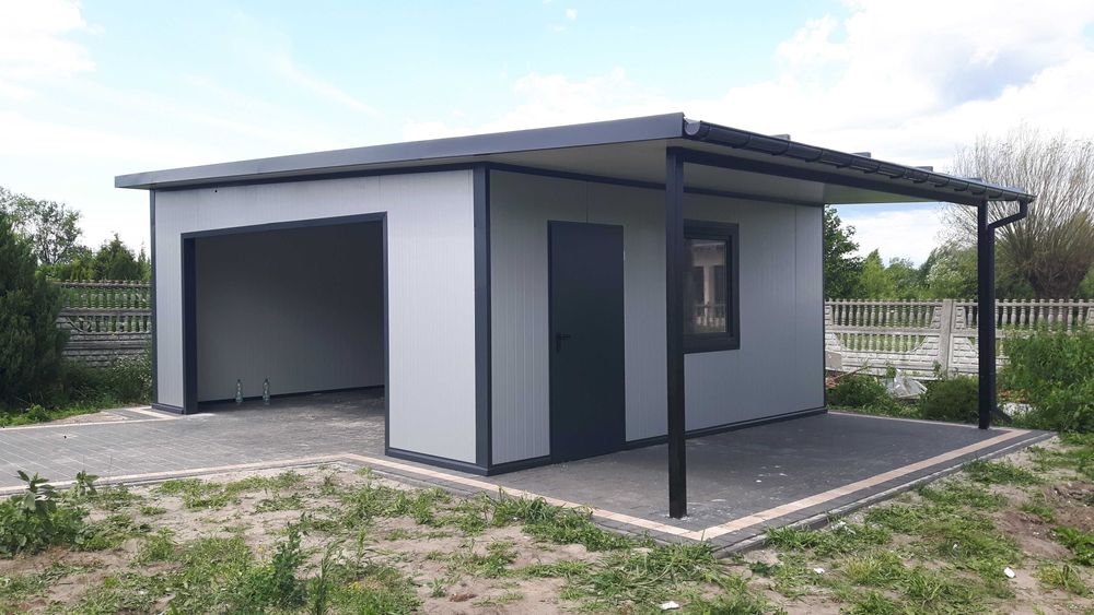 PRODUCENT! Garaż ocieplany z płyty warstwowej kontener pawilon blaszak