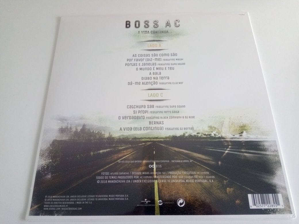 Disco Vinil Boss AC ‎– A Vida Continua...Novo Selado