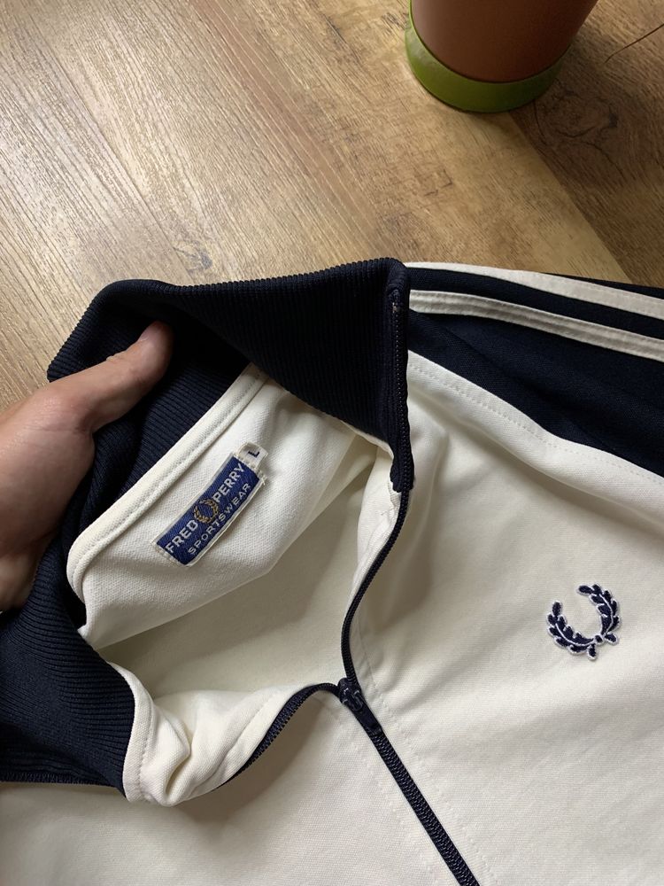 Мужская винтажная олимпийка Fred Perry с лампасами