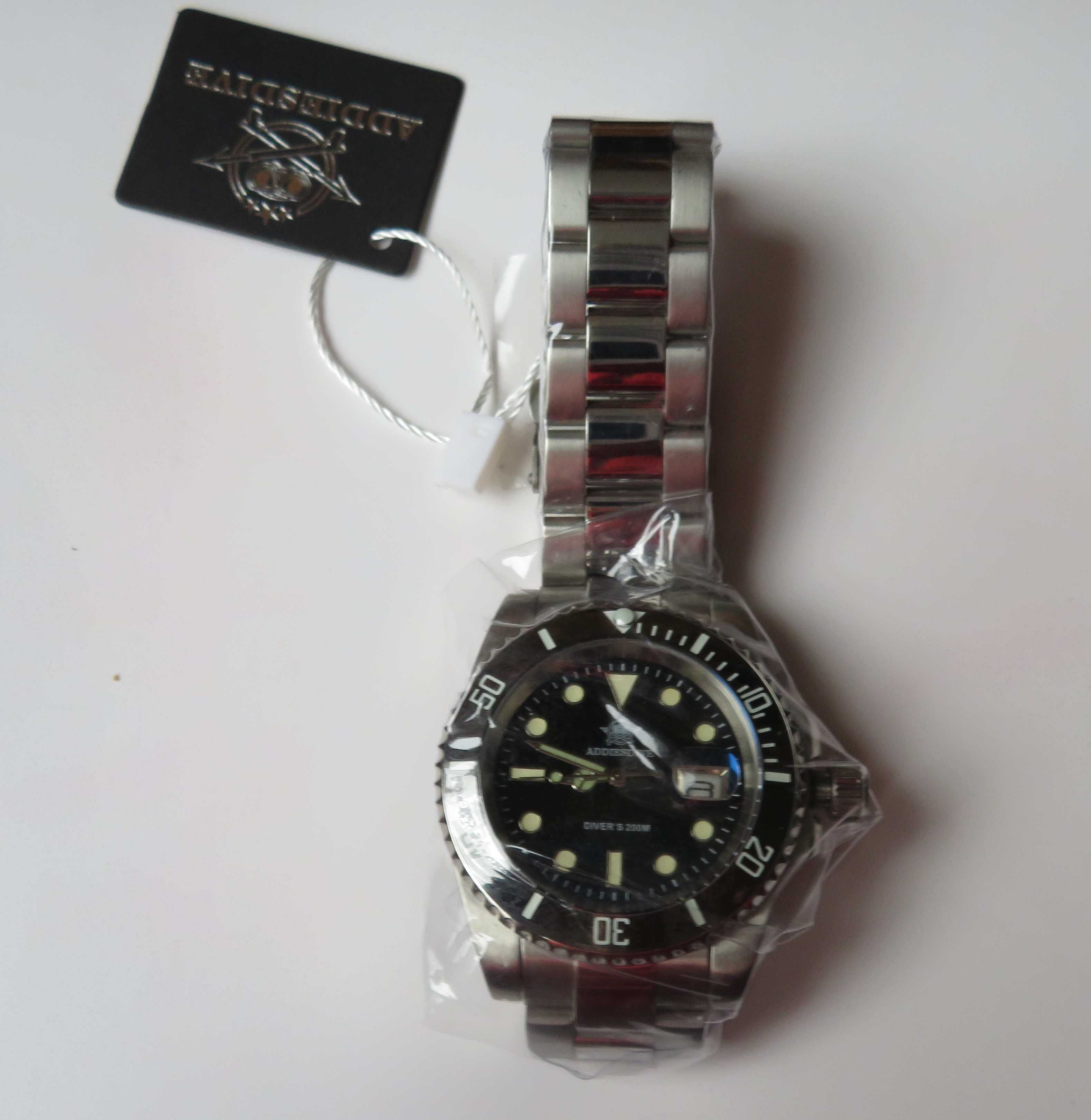 zegarek diver nurek Addiesdive stalowy wr 200 nowy w foliach czarny