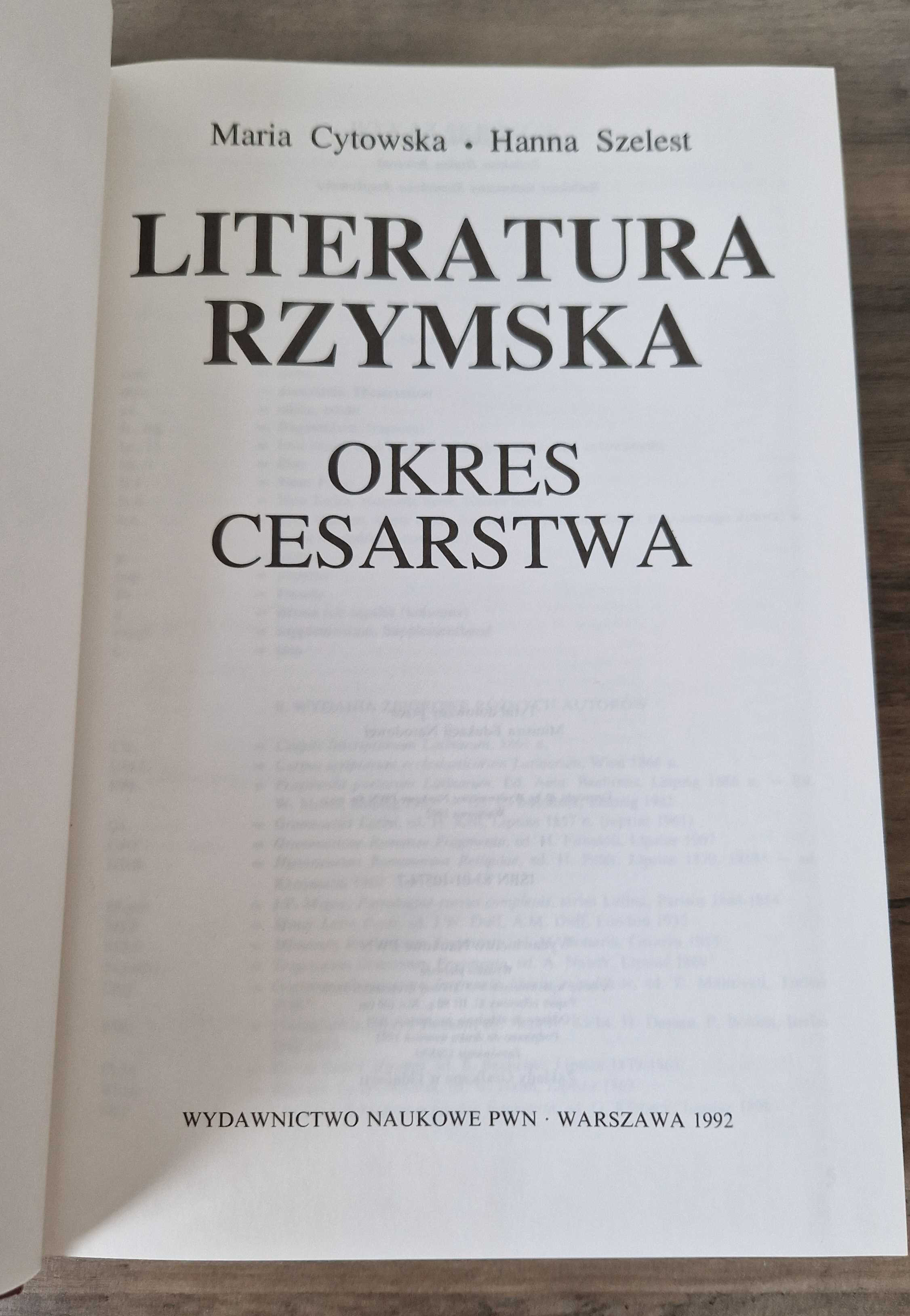 Literatura rzymska Okres Cesarstwa M. Cytowska H. Szelest stan bdb