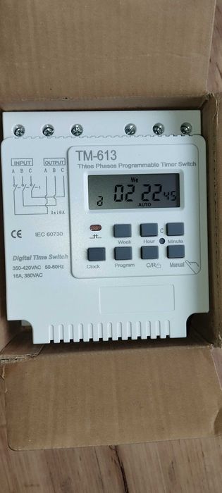 Przekaźnik czasowy DEWIN  3-fazowy / TM-163 Smart Digital 380 V