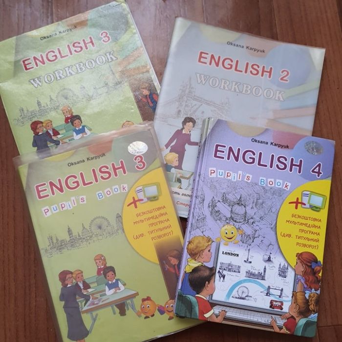 Продам книги англійської мови 3 та 4 клас