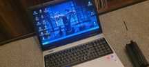Retro laptop Gateway { retro gry, stary laptop)