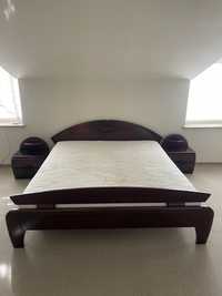 Łóżko z materacem 180x200 plus dwie szafki