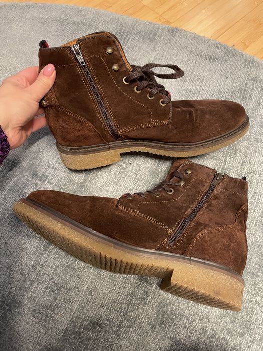 Buty zimowe kozaki botki brąz kazar 40-41 skóra