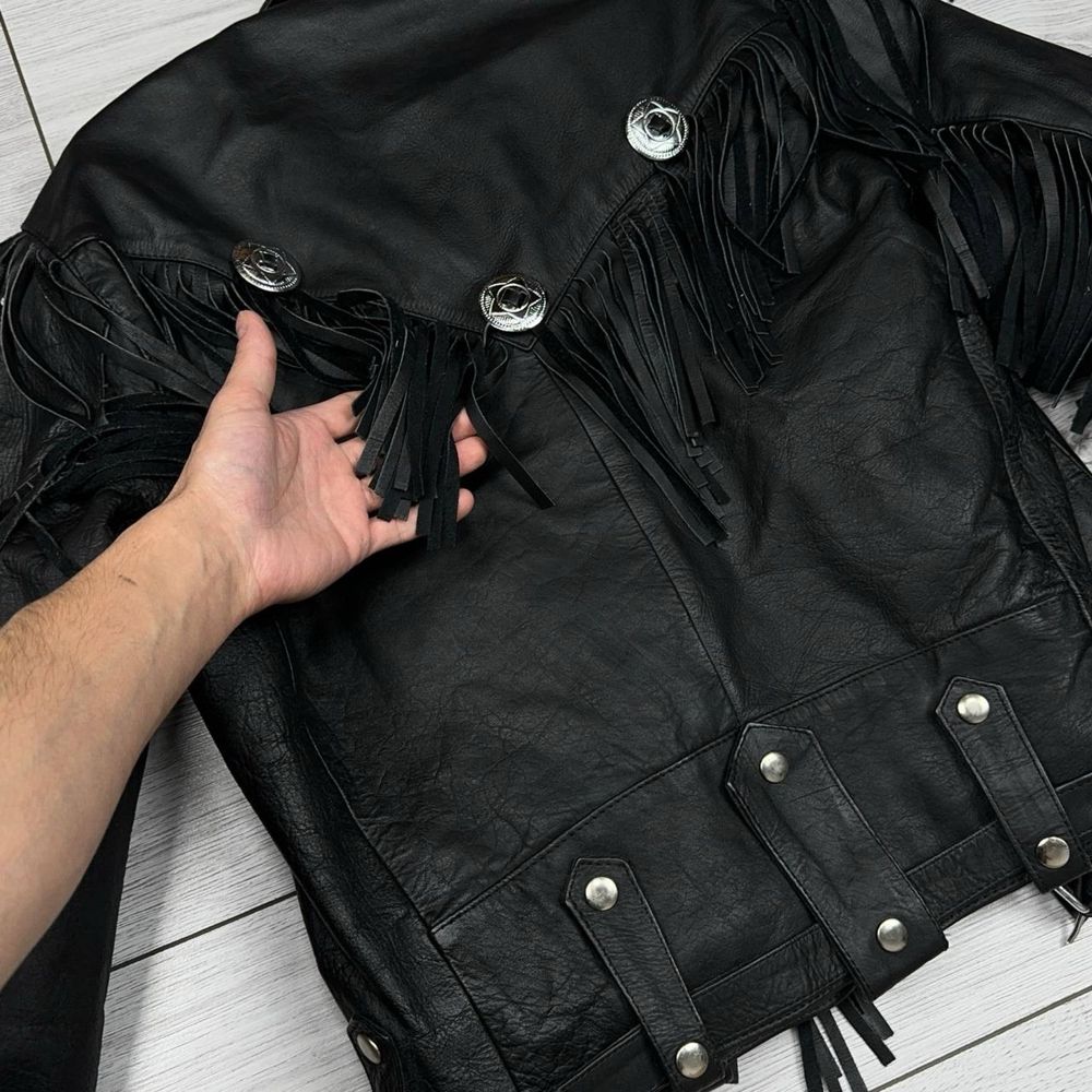 Кожанка Vintage Dollar Leather Cowboy шкірянка косуха мото куртка кожа