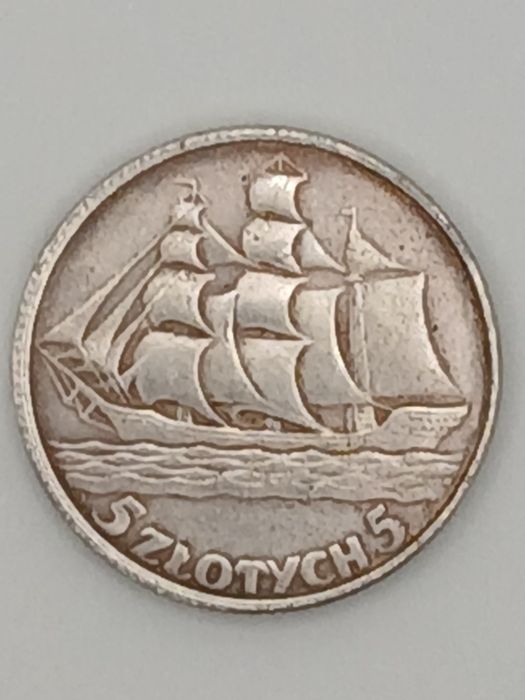 5 złotych Żaglowiec 1936